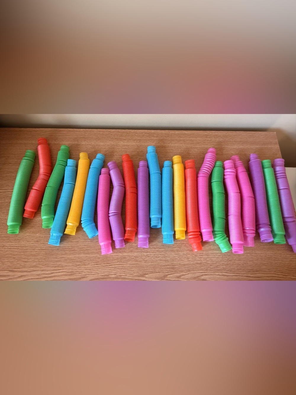 Kids Flexible Pop Tube Fidget Toy - Multicolor Pack-21 tubes